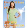 imageBoladeci Womens UPF 50 Sun Shirts UV Protection Short Sleeve Rash Guard Quick Dry Swim Hiking Tshirts Athletic Workout TopsLight Green