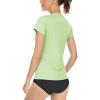 imageBoladeci Womens UPF 50 Sun Shirts UV Protection Short Sleeve Rash Guard Quick Dry Swim Hiking Tshirts Athletic Workout TopsLight Green