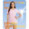imageBoladeci Womens UPF 50 Sun Shirts UV Protection Short Sleeve Rash Guard Quick Dry Swim Hiking Tshirts Athletic Workout TopsLight Pink