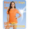 imageBoladeci Womens UPF 50 Sun Shirts UV Protection Short Sleeve Rash Guard Quick Dry Swim Hiking Tshirts Athletic Workout TopsOrange