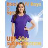 imageBoladeci Womens UPF 50 Sun Shirts UV Protection Short Sleeve Rash Guard Quick Dry Swim Hiking Tshirts Athletic Workout TopsPurple