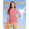 imageBoladeci Womens UPF 50 Sun Shirts UV Protection Short Sleeve Rash Guard Quick Dry Swim Hiking Tshirts Athletic Workout TopsRose Red