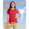 imageBoladeci Womens UPF 50 Sun Shirts UV Protection Short Sleeve Rash Guard Quick Dry Swim Hiking Tshirts Athletic Workout TopsTomato Red