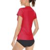 imageBoladeci Womens UPF 50 Sun Shirts UV Protection Short Sleeve Rash Guard Quick Dry Swim Hiking Tshirts Athletic Workout TopsTomato Red