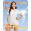 imageBoladeci Womens UPF 50 Sun Shirts UV Protection Short Sleeve Rash Guard Quick Dry Swim Hiking Tshirts Athletic Workout TopsWhite