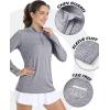imageBoladeci Womens UPF 50 UV Protection Sun Shirts Quarter Zip Quick Dry Lightweight Long Sleeve Rash Guard Athletic Tops