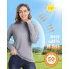 imageBoladeci Womens UPF 50 UV Protection Sun Shirts Quarter Zip Quick Dry Lightweight Long Sleeve Rash Guard Athletic Tops