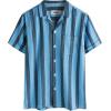 imageVATPAVE Boys Button Down Shirt Short Sleeve Casual Hawaiian Shirt Cuban Collar Summer Shirts with PocketAquablue Black