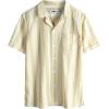imageVATPAVE Boys Button Down Shirt Short Sleeve Casual Hawaiian Shirt Cuban Collar Summer Shirts with PocketBeige Yellow