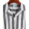 imageVATPAVE Boys Button Down Shirt Short Sleeve Casual Hawaiian Shirt Cuban Collar Summer Shirts with PocketBlack White