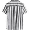 imageVATPAVE Boys Button Down Shirt Short Sleeve Casual Hawaiian Shirt Cuban Collar Summer Shirts with PocketBlack White