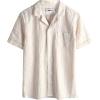 imageVATPAVE Boys Button Down Shirt Short Sleeve Casual Hawaiian Shirt Cuban Collar Summer Shirts with PocketKhaki