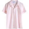 imageVATPAVE Boys Button Down Shirt Short Sleeve Casual Hawaiian Shirt Cuban Collar Summer Shirts with PocketPink