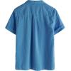 imageVATPAVE Boys Button Down Shirt Short Sleeve Casual Hawaiian Shirt Cuban Collar Summer Shirts with PocketPure Aquablue