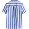 imageVATPAVE Boys Button Down Shirt Short Sleeve Casual Hawaiian Shirt Cuban Collar Summer Shirts with PocketRoyalblue White