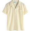 imageVATPAVE Boys Button Down Shirt Short Sleeve Casual Hawaiian Shirt Cuban Collar Summer Shirts with PocketYellow