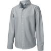 imageVATPAVE Boys Dress Shirts Long Sleeve Button Down Shirts Formal Uniform Solid Oxford ShirtDark Gray