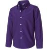 imageVATPAVE Boys Dress Shirts Long Sleeve Button Down Shirts Formal Uniform Solid Oxford ShirtDark Purple