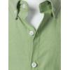 imageVATPAVE Boys Dress Shirts Long Sleeve Button Down Shirts Formal Uniform Solid Oxford ShirtGrass Green