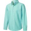 imageVATPAVE Boys Dress Shirts Long Sleeve Button Down Shirts Formal Uniform Solid Oxford ShirtLightgreen