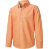 imageVATPAVE Boys Dress Shirts Long Sleeve Button Down Shirts Formal Uniform Solid Oxford ShirtOrange