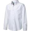 imageVATPAVE Boys Dress Shirts Long Sleeve Button Down Shirts Formal Uniform Solid Oxford ShirtWhite
