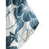 imageVATPAVE Mens 100 Cotton Hawaiian Shirts Floral Short Sleeve Button Down Shirts Summer Beach ShirtsBeige Blue