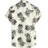 imageVATPAVE Mens 100 Cotton Hawaiian Shirts Floral Short Sleeve Button Down Shirts Summer Beach ShirtsBeige Pineapple