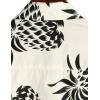 imageVATPAVE Mens 100 Cotton Hawaiian Shirts Floral Short Sleeve Button Down Shirts Summer Beach ShirtsBeige Pineapple