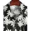 imageVATPAVE Mens 100 Cotton Hawaiian Shirts Floral Short Sleeve Button Down Shirts Summer Beach ShirtsBlack Coconut Tree