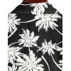 imageVATPAVE Mens 100 Cotton Hawaiian Shirts Floral Short Sleeve Button Down Shirts Summer Beach ShirtsBlack Coconut Tree