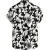 imageVATPAVE Mens 100 Cotton Hawaiian Shirts Floral Short Sleeve Button Down Shirts Summer Beach ShirtsBlack Peony