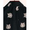 imageVATPAVE Mens 100 Cotton Hawaiian Shirts Floral Short Sleeve Button Down Shirts Summer Beach ShirtsBlack Tiger
