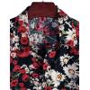 imageVATPAVE Mens 100 Cotton Hawaiian Shirts Floral Short Sleeve Button Down Shirts Summer Beach ShirtsBlackred Flower