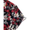 imageVATPAVE Mens 100 Cotton Hawaiian Shirts Floral Short Sleeve Button Down Shirts Summer Beach ShirtsBlackred Flower