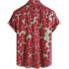 imageVATPAVE Mens 100 Cotton Hawaiian Shirts Floral Short Sleeve Button Down Shirts Summer Beach ShirtsGreenred
