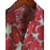 imageVATPAVE Mens 100 Cotton Hawaiian Shirts Floral Short Sleeve Button Down Shirts Summer Beach ShirtsGreenred