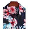 imageVATPAVE Mens 100 Cotton Hawaiian Shirts Floral Short Sleeve Button Down Shirts Summer Beach ShirtsNavy