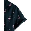imageVATPAVE Mens 100 Cotton Hawaiian Shirts Floral Short Sleeve Button Down Shirts Summer Beach ShirtsNavy Flamingo