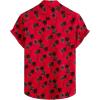 imageVATPAVE Mens 100 Cotton Hawaiian Shirts Floral Short Sleeve Button Down Shirts Summer Beach ShirtsRed Coconut