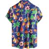 imageVATPAVE Mens 100 Cotton Hawaiian Shirts Floral Short Sleeve Button Down Shirts Summer Beach ShirtsRoyalblue