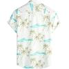 imageVATPAVE Mens 100 Cotton Hawaiian Shirts Floral Short Sleeve Button Down Shirts Summer Beach ShirtsWhite Blue