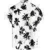 imageVATPAVE Mens 100 Cotton Hawaiian Shirts Floral Short Sleeve Button Down Shirts Summer Beach ShirtsWhite Coconut Tree
