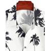 imageVATPAVE Mens 100 Cotton Hawaiian Shirts Floral Short Sleeve Button Down Shirts Summer Beach ShirtsWhite Coconut Tree