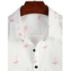 imageVATPAVE Mens 100 Cotton Hawaiian Shirts Floral Short Sleeve Button Down Shirts Summer Beach ShirtsWhite Flamingo