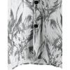 imageVATPAVE Mens 100 Cotton Hawaiian Shirts Floral Short Sleeve Button Down Shirts Summer Beach ShirtsWhite Gray