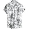 imageVATPAVE Mens 100 Cotton Hawaiian Shirts Floral Short Sleeve Button Down Shirts Summer Beach ShirtsWhite Gray