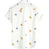 imageVATPAVE Mens 100 Cotton Hawaiian Shirts Floral Short Sleeve Button Down Shirts Summer Beach ShirtsWhite Lemon