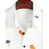 imageVATPAVE Mens 100 Cotton Hawaiian Shirts Floral Short Sleeve Button Down Shirts Summer Beach ShirtsWhite Lemon