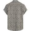 imageVATPAVE Mens 100 Cotton Hawaiian Shirts Floral Short Sleeve Button Down Shirts Summer Beach ShirtsWhite Leopard